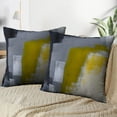 thumbnail image 4 of LALILO Throw Pillow Covers Grey And Yellow Art Art Gallery Yellow Grey Cushion Cover 18" x 18", 2 Pack, 4 of 6