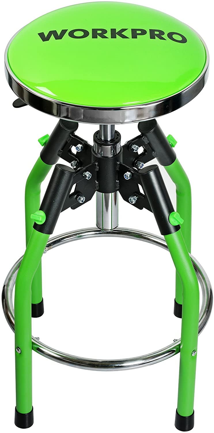 WORKPRO Heavy Duty Adjustable Hydraulic Shop Stool, Green - Walmart.com