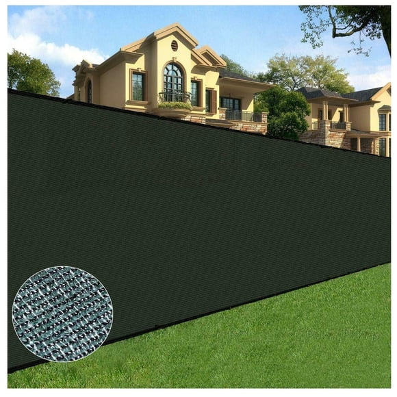 Orion Privacy Fence Screen Netting Mesh Fabric Windscreen with Reinforced Eyelets for Garden Fence Or Any Outdoor Metal or Wooden Fencing (4' x 50', Black)