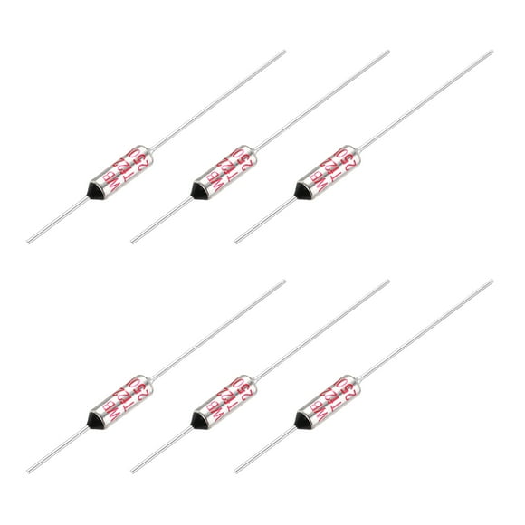 Uxcell 6Pcs Metal Temperature Thermal Fuse RY227 227 °C 440.6°F 15A 250V Cutoff Thermal Fuse for Motor Transformer Electric Industrial Home Appliance