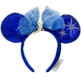 thumbnail image 3 of Fashion Blue Sequin Headband, Girls Minnie Ears Bow Hair Bands, Christmas Birthday Gift, 3 of 13