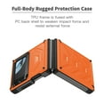 thumbnail image 2 of Nalacover for Samsung Galaxy Z Flip 4 Wireless Charging Case,Full-Body Protection Military Grade Heavy Duty Rugged Hard PC Armored Dual Layer Built-in Screen Protector Shockproof Cover.Orange, 2 of 9