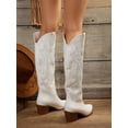 thumbnail image 2 of Western Style Embroidered Retro Knight Boots Trendy Outdoor Spring/autumn Footwear, 2 of 4