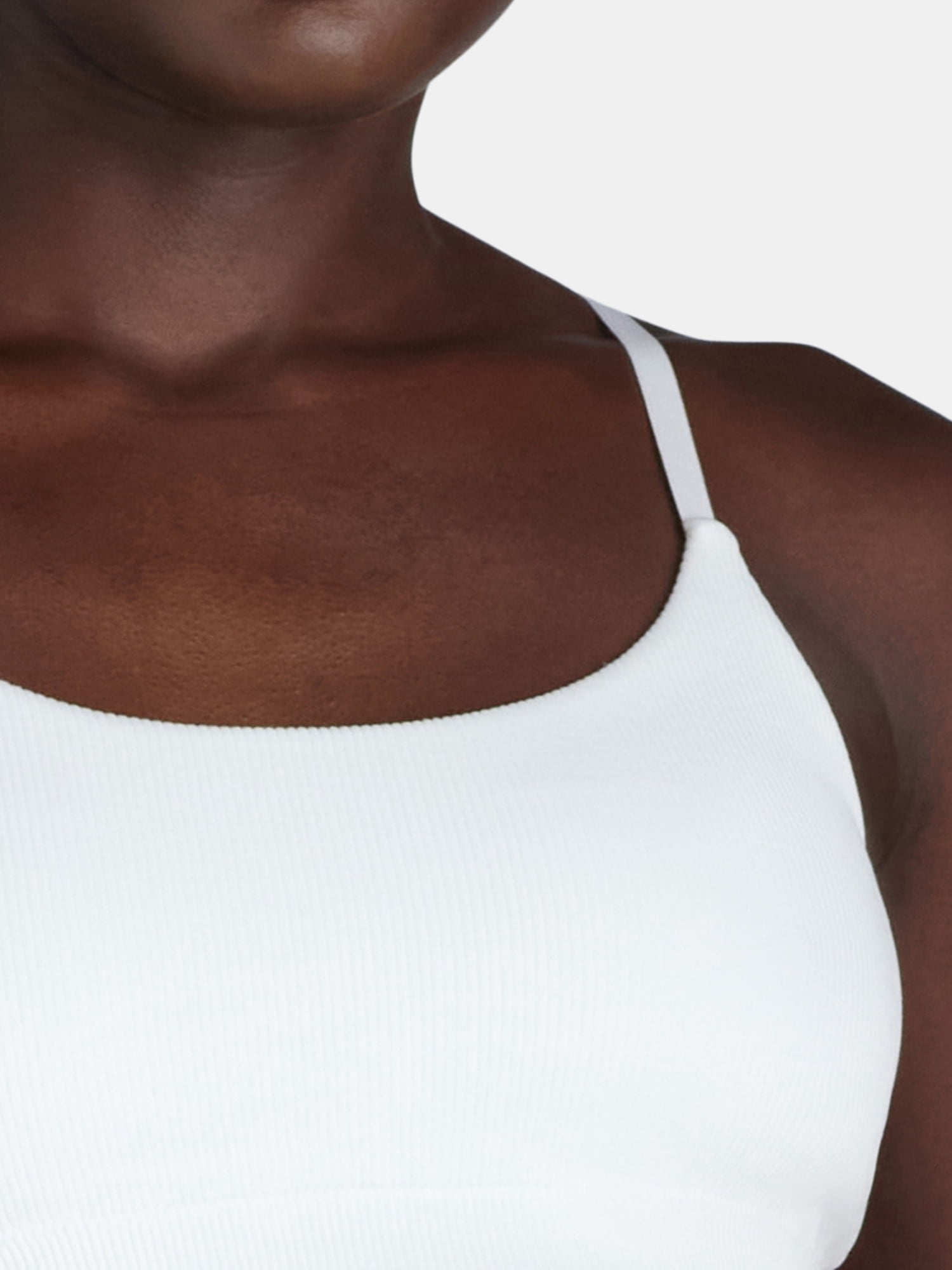 No Boundaries Women's Seamless Ribbed Cami Bralette, Sizes XS-XXXL
