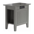 thumbnail image 2 of AFI Nantucket Solid Wood Chair Side Table with Device Charger in Gray, 2 of 7