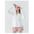 thumbnail image 2 of UPF 50+ UV Sun Protection Women's Clothing Zip Up Hoodie Long Sleeve Fishing Running Hiking Jacket Outdoor Performance Shirt, White, L, 2 of 5