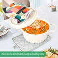 thumbnail image 3 of Yayeee Pot Holders Kitchen Heat Resistant with Pocket 7"x9.8" Cotton Oven Cooking Hot Pads, Beige Abstract, 3 of 7