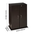 thumbnail image 3 of VEVOR Media Storage Cabinet, 4-Tier DVD Shelf Organizer, 24.02 x 14.49 x 33.31 in Multimedia Storage Organizer for CDs, DVDs, Books, Games, CD Shelf for Living Room, Home Office, Recording Room,Brown, 3 of 9