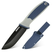 Dispatch 8" Fixed Blade Knife with Sheath, Field Dressing Knife, Stonewash Full Tang for Camping