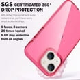 thumbnail image 2 of Designed for iPhone 14 Case and iPhone 13 Case, 6.6ft Drop Protection, Full Body Screen Camera Protective Phone Case,Hot Pink, 2 of 10
