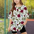 thumbnail image 5 of Girls Shirts Size 6 Girls Round Neck Blouse Short Sleeve Shirts for Girls 7-8 Floral Shirt Kids Boys Blouse for Girls reorders, 5 of 8