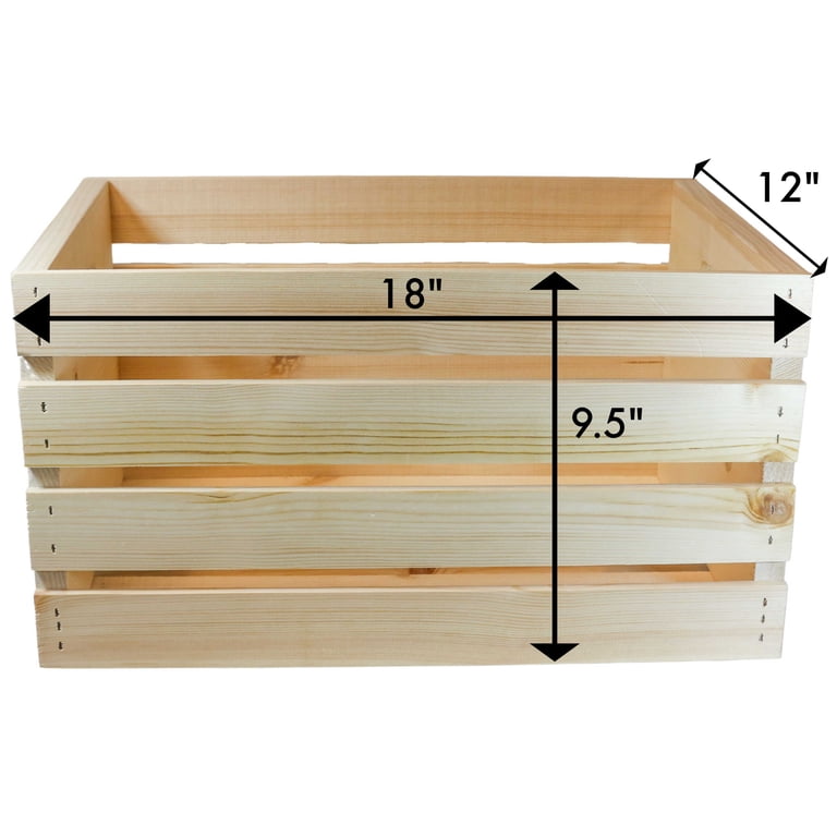 Hello Hobby Unfinished Wood Storage Crate, Large photo 4
