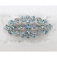 thumbnail image 3 of Faship Gorgeous Aqua Blue Rhinestone Crystal Floral Hair Barrette Clip, 3 of 6