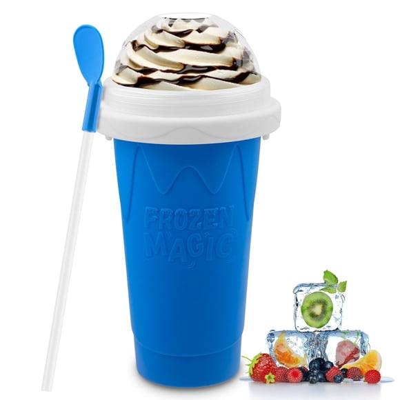 Slushie Maker Cup Honbuty Magic Quick Frozen Smoothies Blue