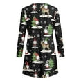 thumbnail image 7 of Wangmeiwg Christmas Dresses for Women Stylish Flowy T-Shirt Dress for Women Casual Comfort with Elegant Print Design and Relaxed Fit M Black, 7 of 7