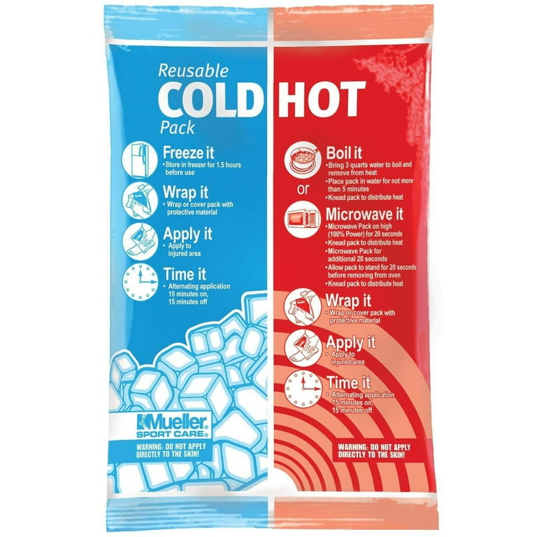 Mueller Reusable Cold/Hot Therapy Wrap, Unisex, Black, Large
