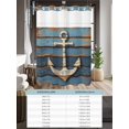 thumbnail image 6 of No Hook Cloth Fabric Shower Curtain with Snap in Liner, Brown Anchor Nautical Waterproof Shower Curtains Set with See Through Top Window, Vintage Coastal Navy Blue Wooden Bath Curtains Shower 36"x72", 6 of 6