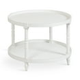 thumbnail image 1 of Kate and Laurel Table Basse Ronde à Gradins 29 x 29 x 21, Blanche, Traditionnelle Table de Salon à Deux Niveaux avec Rangement et Construction en Bois Résiliente, 1 of 8