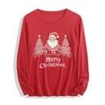 thumbnail image 2 of Mgmyaa Womens Christmas Print Long Sleeve Shirt Round Neck Graphic Tees Casual T-Shirts, 2 of 7
