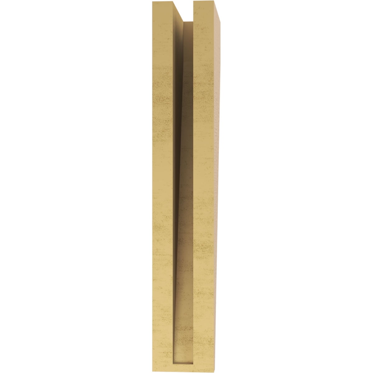 3"W x 6"D x 18"H Thin Concord Rough Cedar Woodgrain TimberThane Corbel, Primed Tan