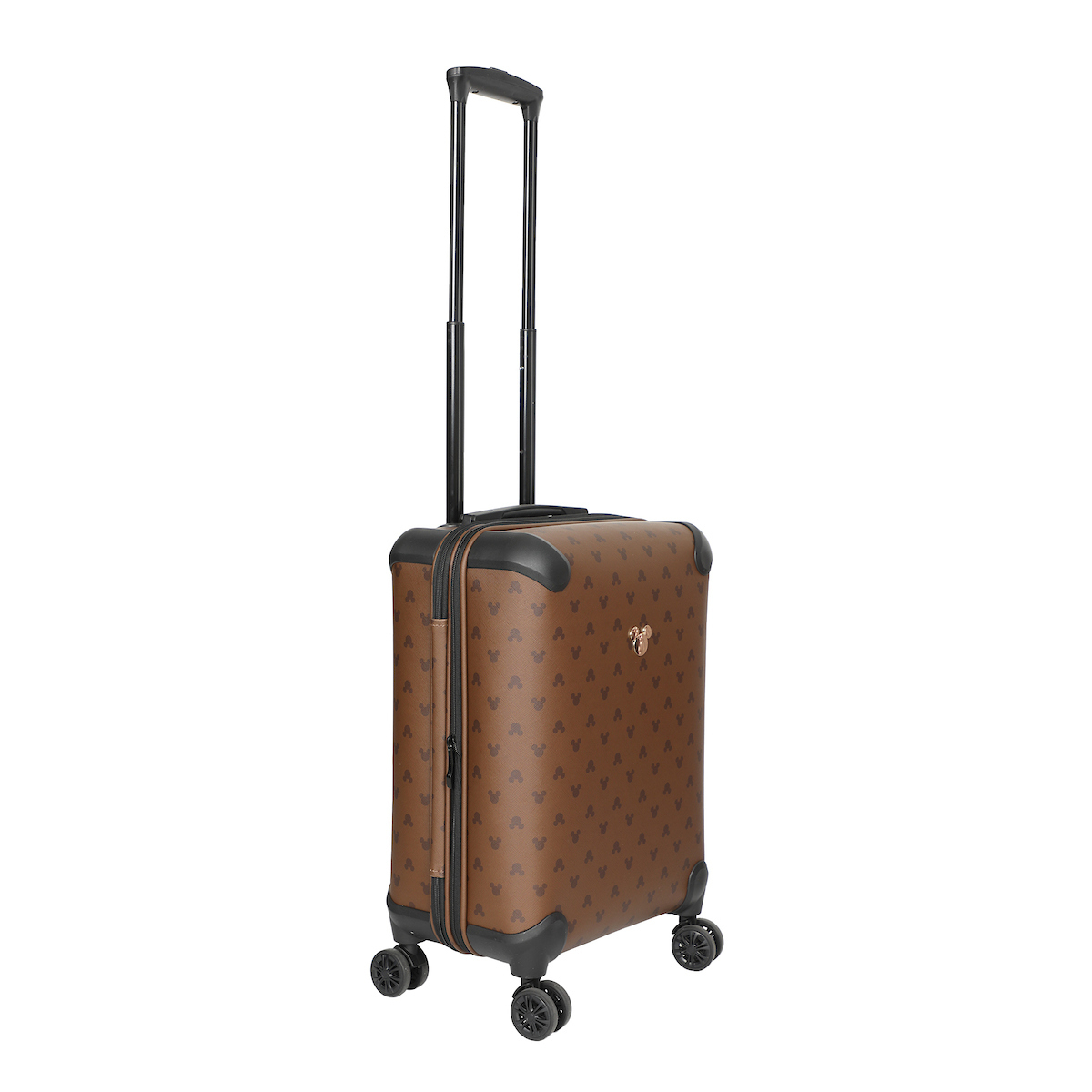 Disney Mickey Mouse Ears 22" Brown Rolling Luggage