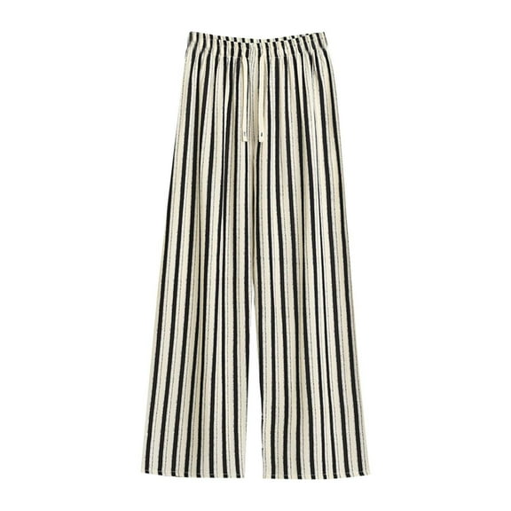 Wide Leg Pants Woman Sevevn Women's Printed Pants Casual Elastic Waisted Loose Fitting Home Pants Outerwear Pants