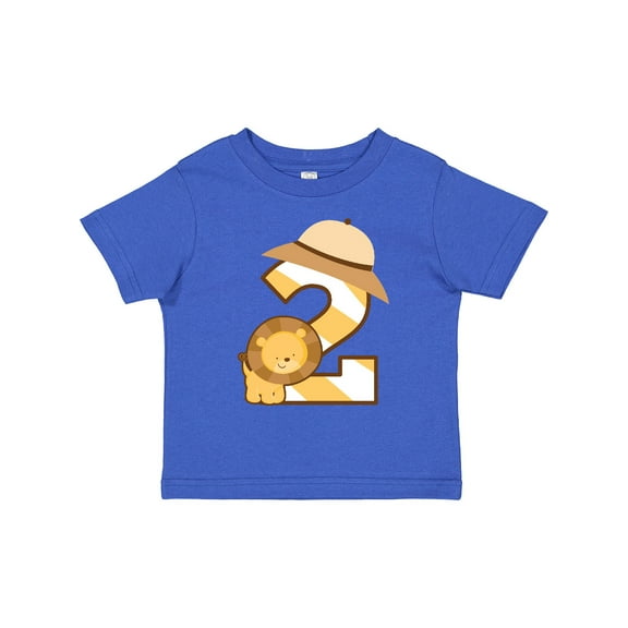 Inktastic 2nd Birthday Safari Lion 2 Year Old Boys or Girls Toddler T-Shirt