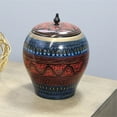 thumbnail image 2 of Natural Geo Blue/Red 8" Rosewood Jar, 2 of 4