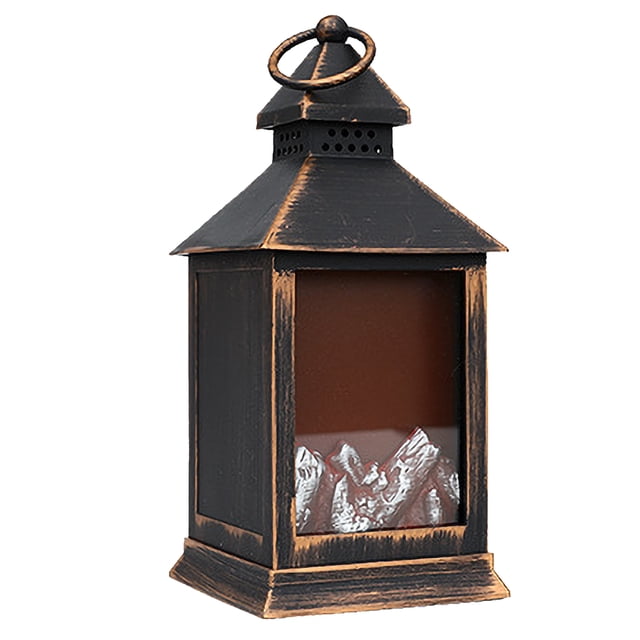 Fireplace Flame Lantern LED Flame Lantern Retro Night Light Fireplace