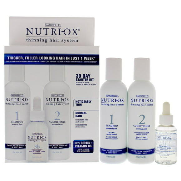 Noticeably Thin Normal Hair Starter Kit by Nutri-Ox for Unisex - 3 Pc Gift Set