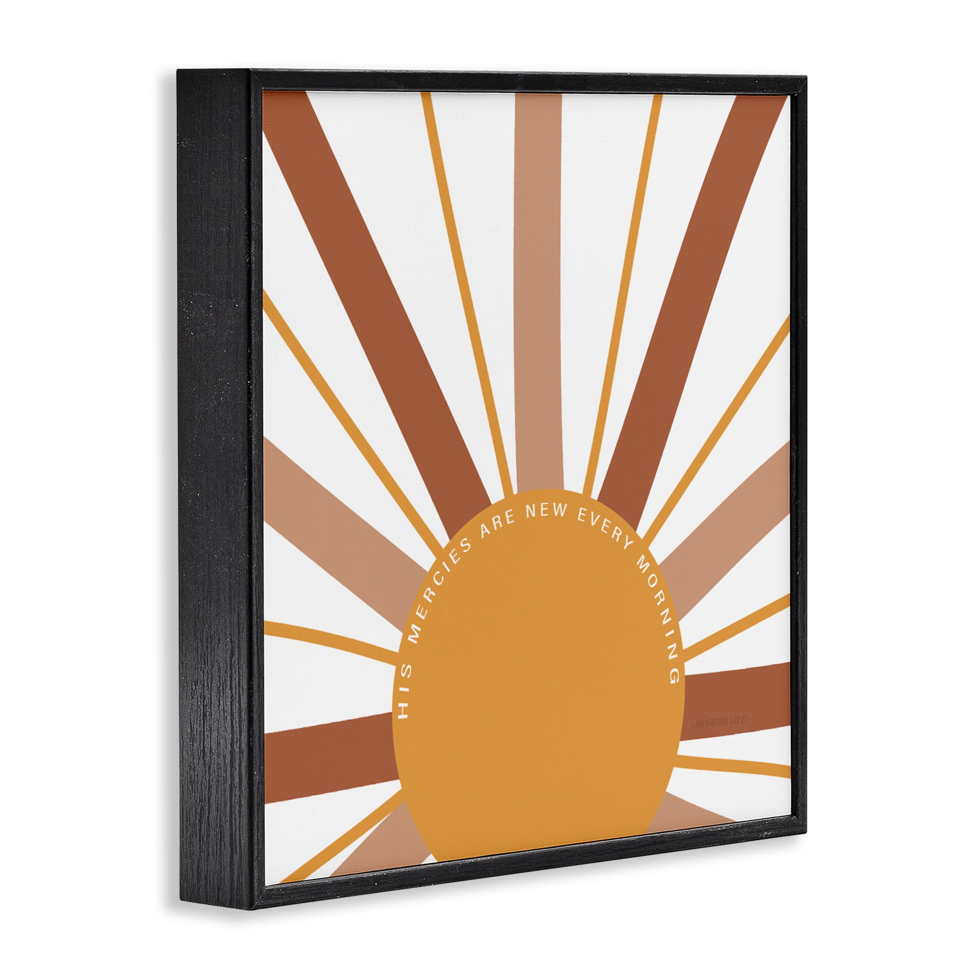 Stupell Industries His Mercies Every Morning Black Framed Giclee Art, design by SD Graphics Studio