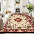 thumbnail image 4 of 1PC Floral-Patterned Area Rug Local Carpet, Lightweight Washable Easy-to-Care Rug Floor Mat Festival Gift, Suitable for Living Room, Bedroom, Dining Room, Office, Hallway, Room Accessones, 4 of 8
