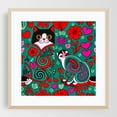 thumbnail image 2 of Pop art spirals cats - Illustration Cat Floral Pop Art Pattern Modern Art Whimsical Animal Unframed Wall Art Print 36 x 36 inches, 2 of 9