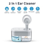 Electric Ear Wax Cleaner, Water Powered Ear Cleaner Automatic, Earwax Cleaning Removal Tool with 4 Cleaning Modes, 10min Auto Off, IPX5 Waterproof, 12 Wash Tips, 400ml Sewage & Clean Water Tank