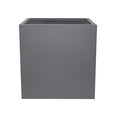 thumbnail image 7 of Modern Galvanized Metallic Planter for Indoor and Outdoor with Drainage (16" x 16" x 16", Grey), 7 of 7