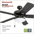 thumbnail image 2 of Honeywell Ceiling Fans Belmar 52 Inch Indoor Outdoor LED Light, Damp Rated, Five Blade, Bronze, 50512-01, 2 of 4