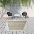 thumbnail image 3 of 8' X 10' Tan Striped Handmade Indoor Outdoor Area Rug, 3 of 5