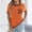 Orange, variant on YTCAMLO Color Block Sweaters for Women Casual Summer Short Sleeve Shirts Stretchy Comfy Blouses Crew Neck Lightweight Knit Tops, Purple L