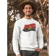 thumbnail image 2 of Flag Of Angola Sweatshirt Men -Image by Shutterstock, Male 3X-Large, 2 of 4