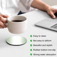 thumbnail image 4 of Sage Green Ombre Coasters Set of 6, Sage Green White Gradient Modern Absorbent Coasters for Drinks, Coaster for Bar Office Dining Coffee Table Accessories Decor, Non Slip Round Desk Coaster, 4 of 9