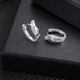thumbnail image 7 of Lancharmed Silver Plated Women's Earrings,Crossed Zirconia Earring Gifts for Sister, 7 of 7