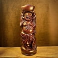 thumbnail image 1 of Rosewood carved Maitreya Buddha with ingot base, ebony solid wood large-bellied Maitreya Buddha home decoration, opening gift., 1 of 4
