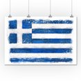 thumbnail image 2 of Greece, Watercolor Flag (36x54 Giclee Gallery Art Print, Vivid Textured Wall Decor), 2 of 3