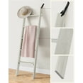 thumbnail image 5 of VASAGLE Blanket Ladder Decorative Farmhouse for The Living Room, 5-Tier Ladder Shelf, Ladder Rack for Storage and Decor, Rustic White, 5 of 5