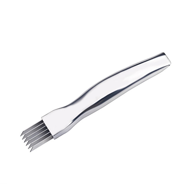 Dispositivo de corte de chalota de corte de cebolleta de acero inoxidable Dispositivo de trituración Cortador de cebolla verde Utensilios de cocina Methold JJ16052-00