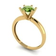 thumbnail image 2 of 1 ct Round Cut Natural Peridot Solitaire 14K Yellow Gold Womens Engagement Ring, 2 of 5