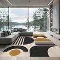 thumbnail image 2 of ODIKA 8'x10' Washable Area Rug Black Gold Geometric Design Elegant Abstract Art Inspired for Living Room, Under Sectional, Family , Durable, Non-Slip, 2 of 7