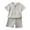 M04-Grey, variant on Xudanell Kids Suits for Boys Solid Crewneck Top Shorts Baby Boy Clothing Cotton and Linen 1-7 Years