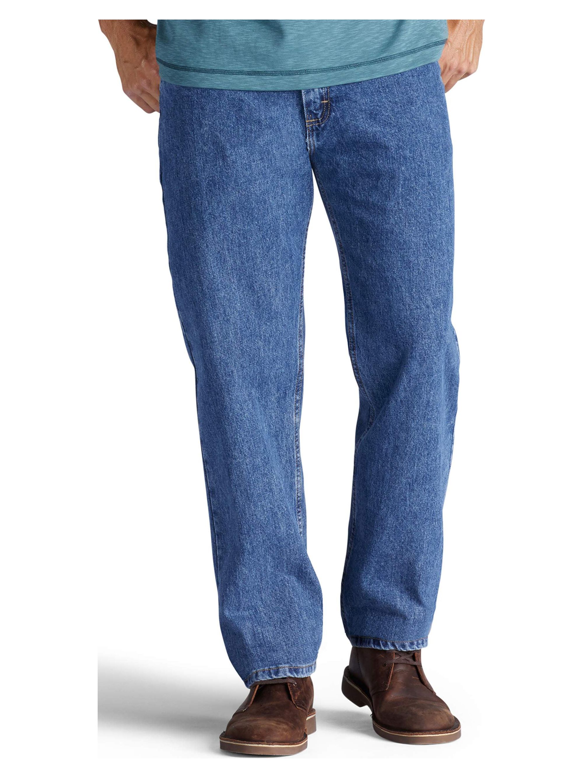 Lee Men's Relaxed Fit Straight Leg Jeans, Black