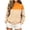 07-Orange, variant on Yutgune Women's Striped Sweatshirt Long Sleeve Mock Neck Pullover Casual Relaxed Fit Top